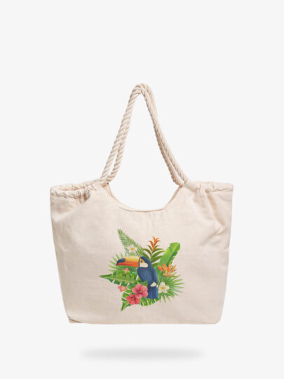 Kuş Baskılı Plaj Çantası