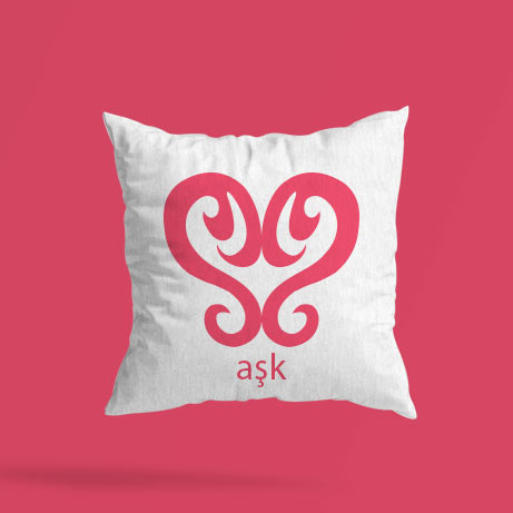 Ask Sembollu Dekoratif Yastik Sihirli Semboller Mtgreenworks