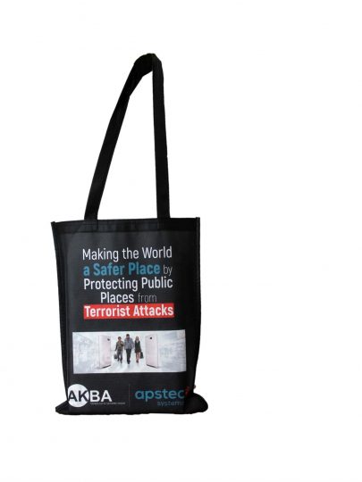 Akba Siyah Zemin Baskılı Elyaf Çanta | E-28