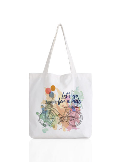 Bisiklet Baskılı Kanvas Çanta