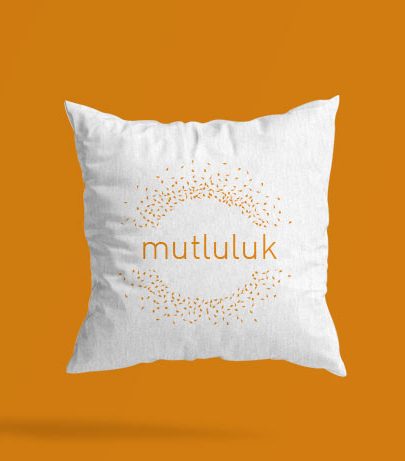 Mutluluk Sembollü Dekoratif Yastık Çanta | Sihirli Semboller