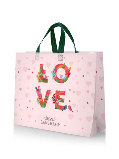 Love, Sihirli Semboller | Ultrasonik Alışveriş Çantası
